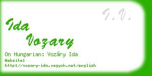ida vozary business card