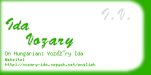 ida vozary business card